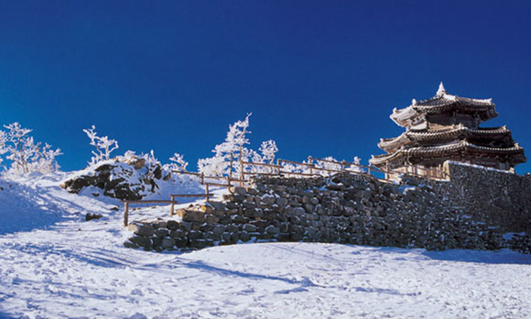 茂朱郡の雪景色