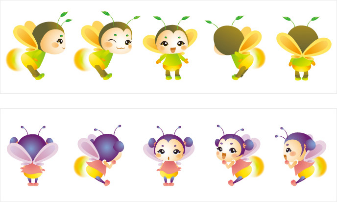 ttori & aro : character turnaround