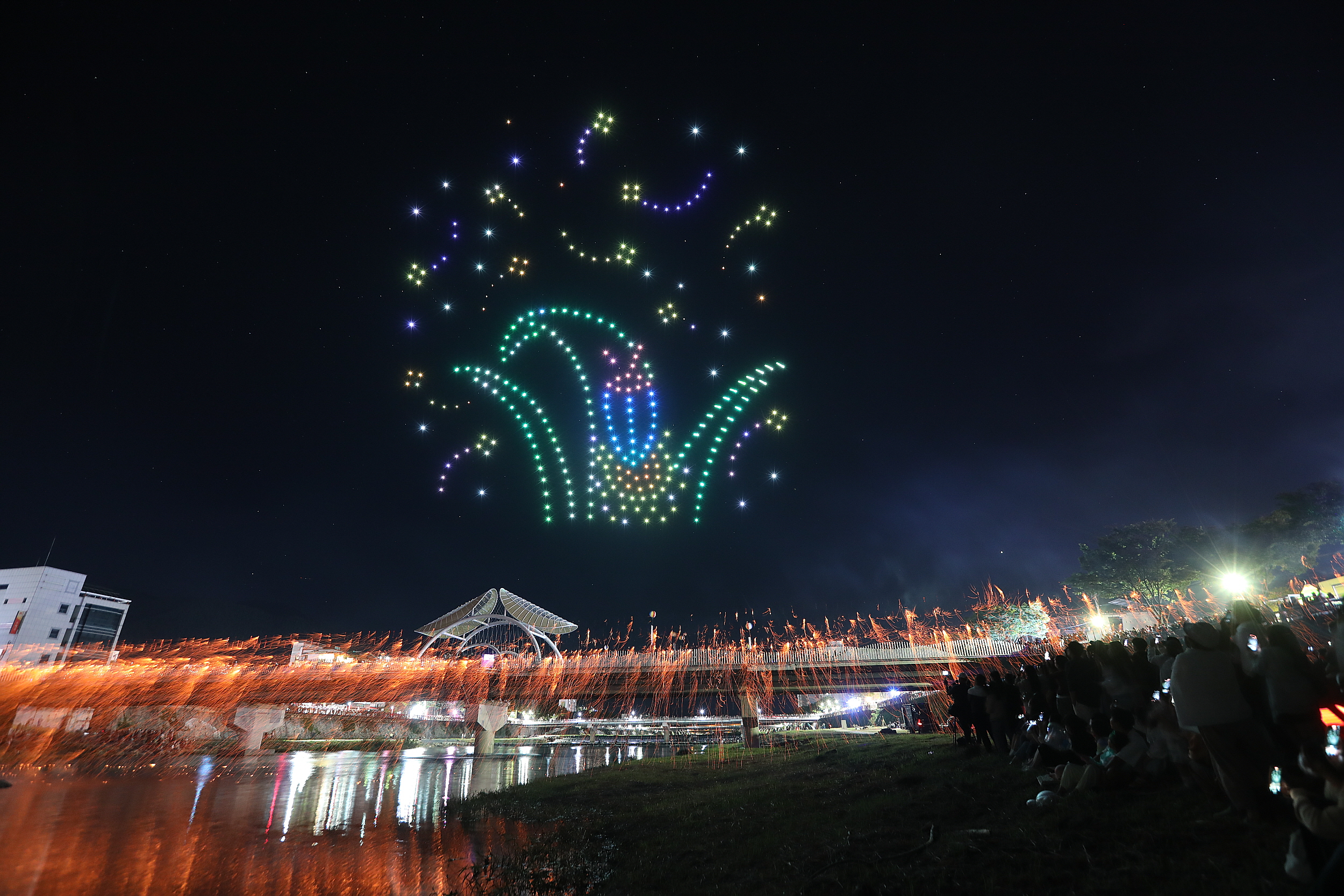 제26회 무주반딧불 축제 낙화놀이 및 드론쇼