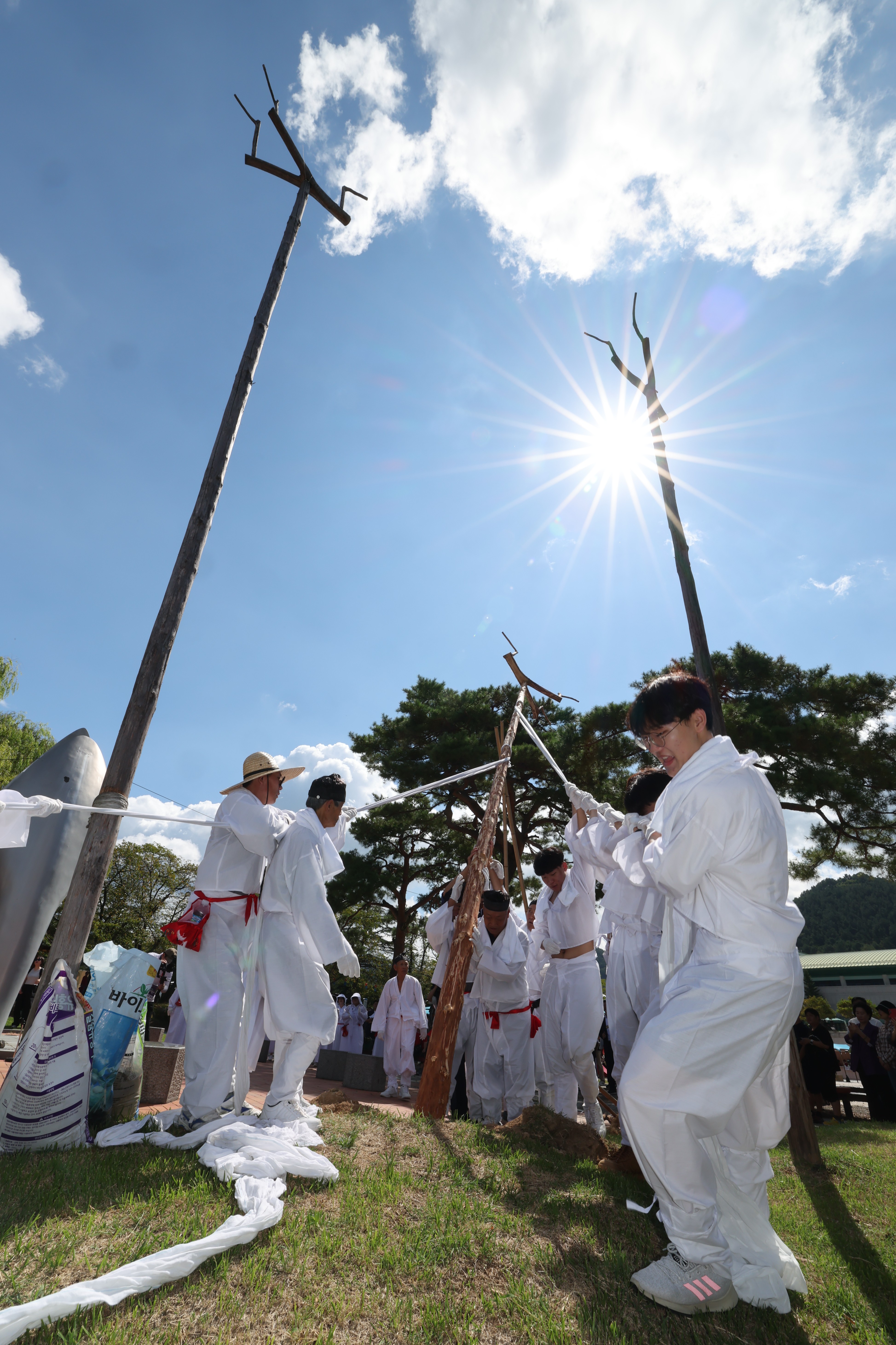 2025.09.06. 제29회 무주반딧불축제-산의실 솟대 세우기