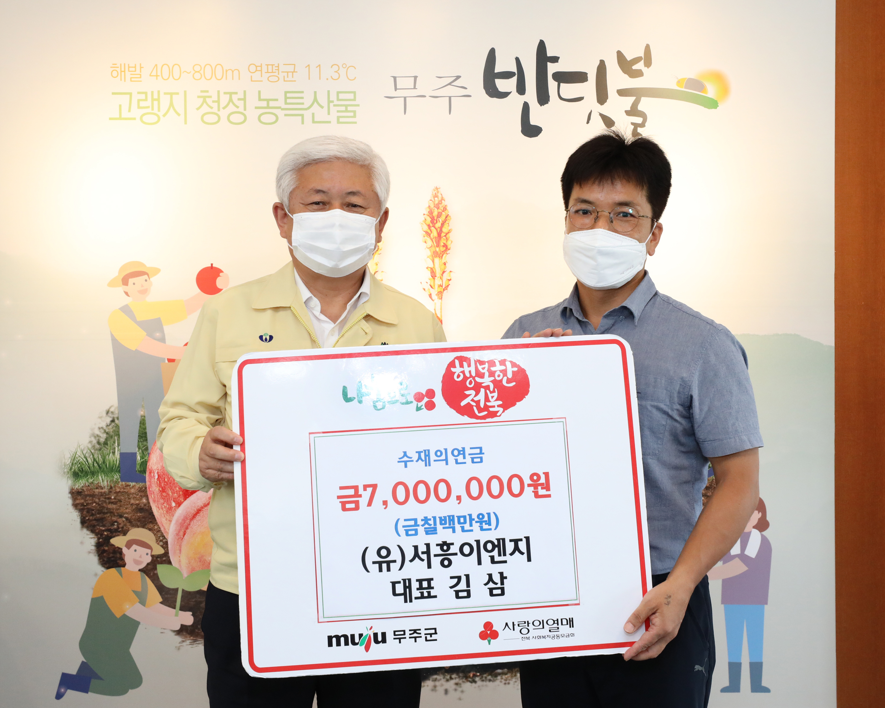 2020.08.27. 수재민돕기 희망나눔 성금기탁식(서흥이엔지)