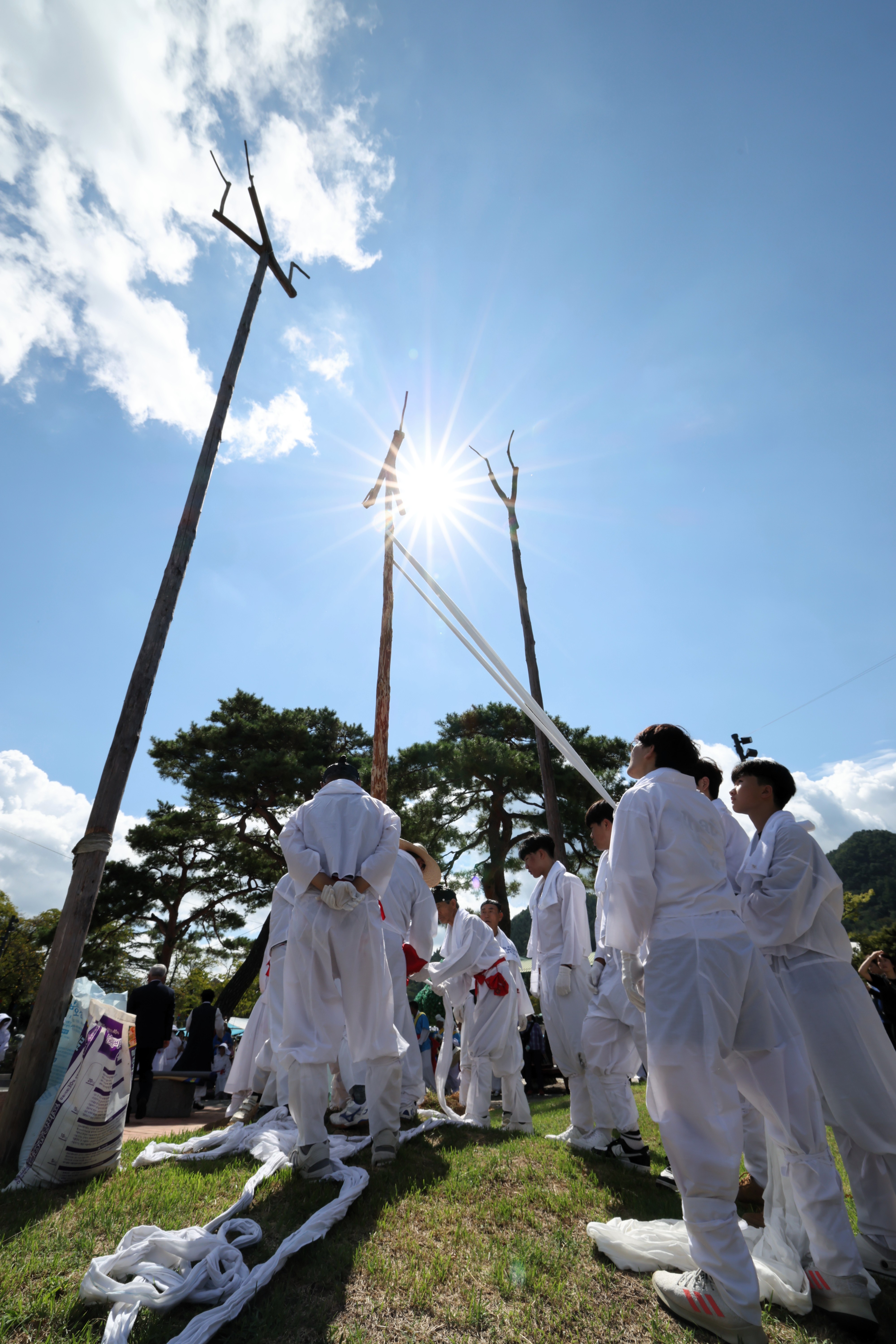 2025.09.06. 제29회 무주반딧불축제-산의실 솟대 세우기