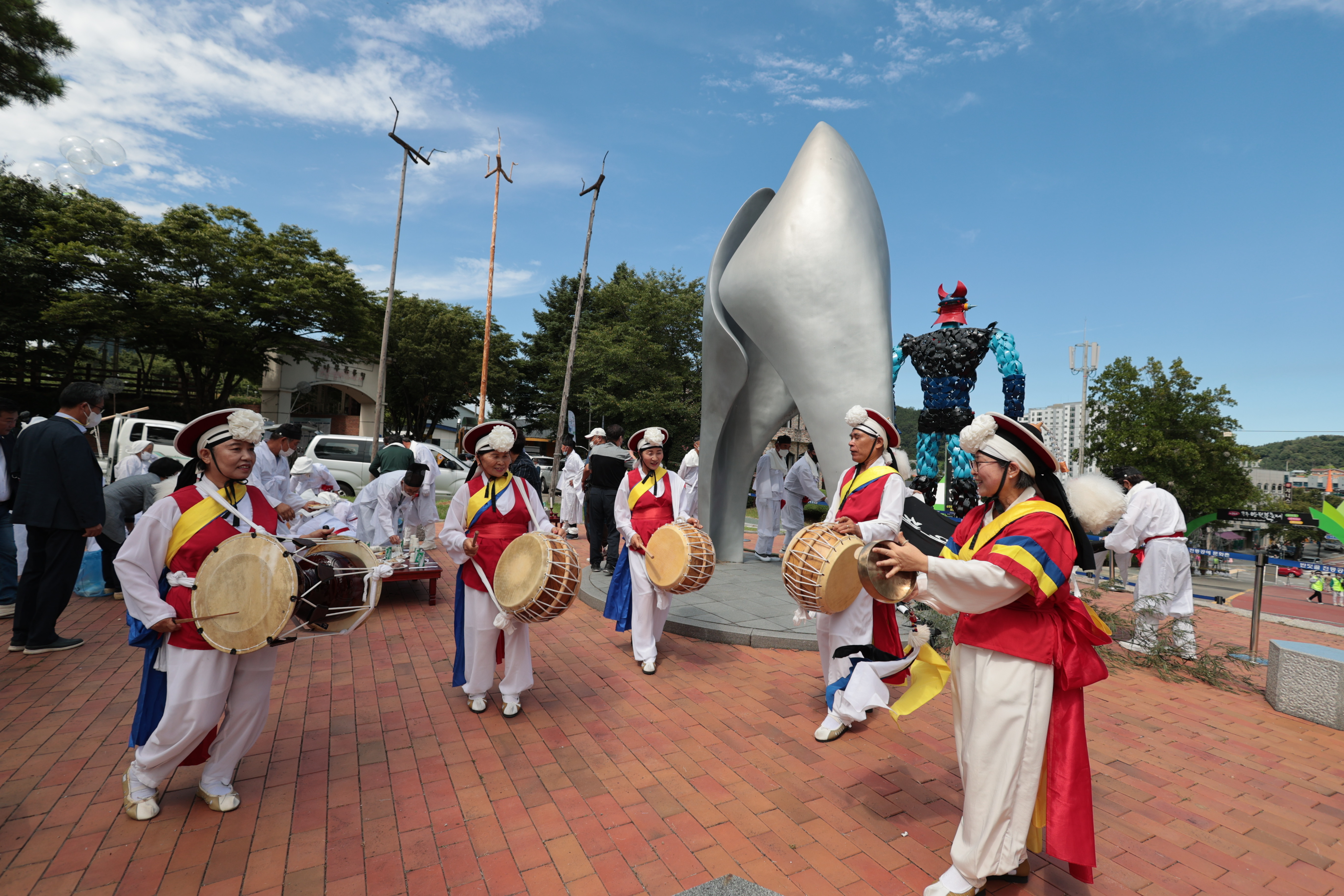 제26회 무주반딧불 축제 산의실 솟대세우기